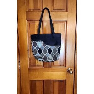 Danny K Woven Black Geometric Tapestry Shoulder Handbag Purse CA, USA Made